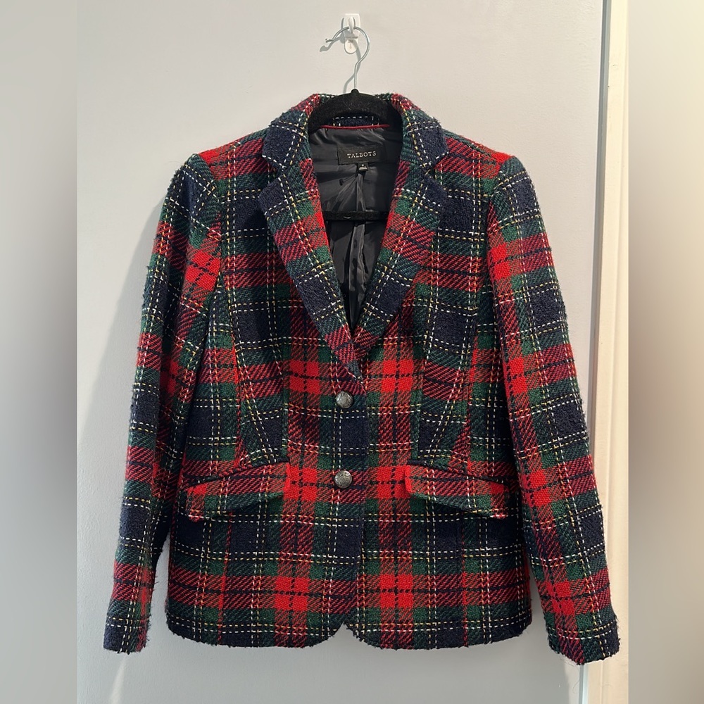 Talbots Plaid holiday Blazer *FINAL PRICE DROP*